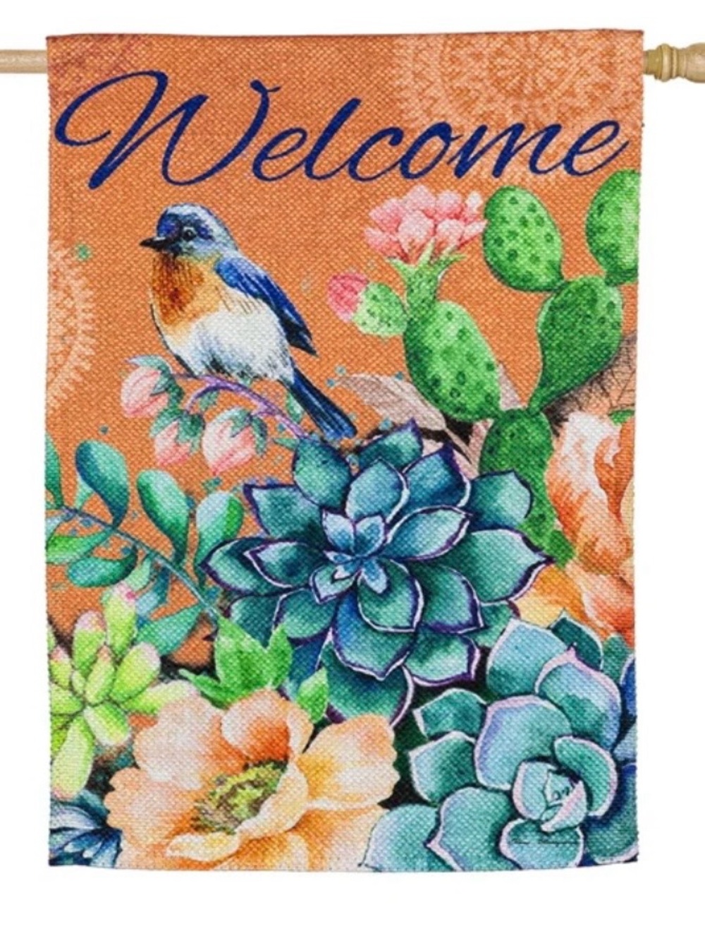 Evergreen Welcome garden flag